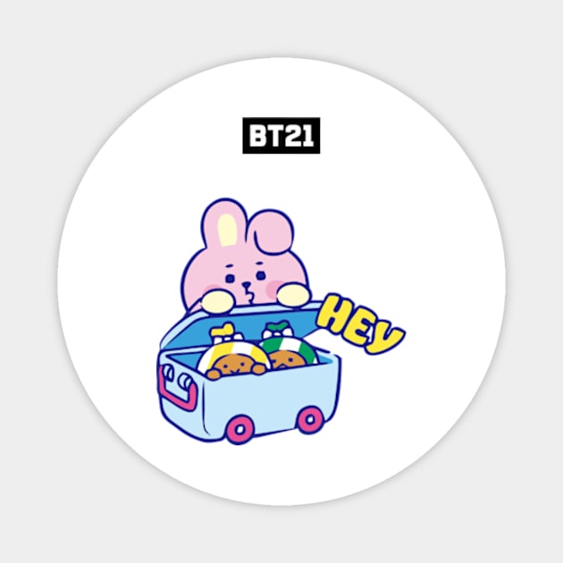 bt21 bts exclusive design 107 Magnet by Typography Dose